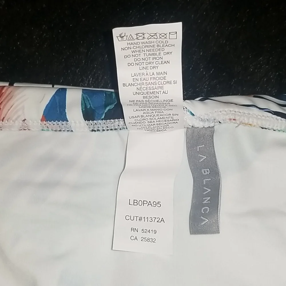 WAS $ 64 LA BLANCA In The Moment Banded Hipster Bikini Bott - Picture 14 of 16